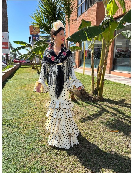 VESTIDO DE FLAMENCA MARISOL BEIG