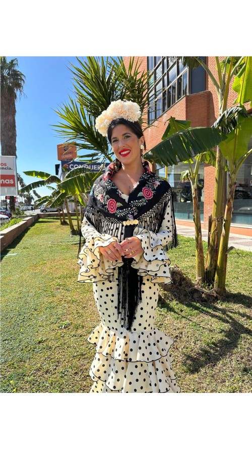 VESTIDO DE FLAMENCA MARISOL BEIG