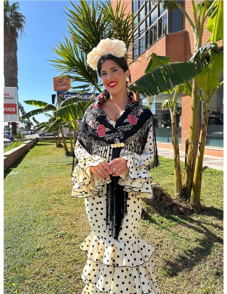 VESTIDO DE FLAMENCA MARISOL BEIG