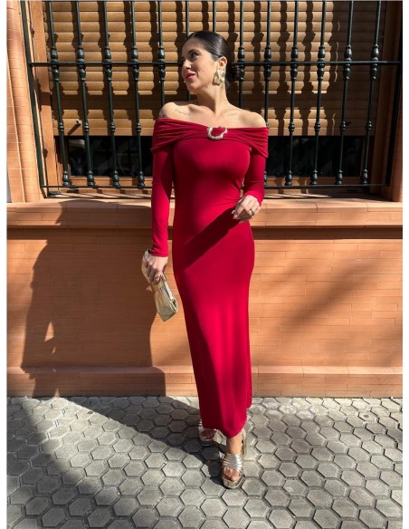 VESTIDO ALISON BURDEOS