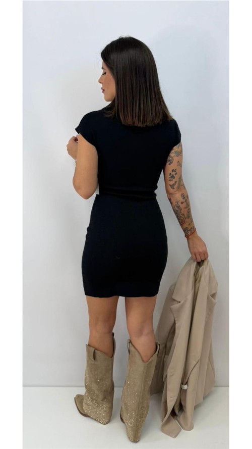 VESTIDO PLUMBAGO NEGRO