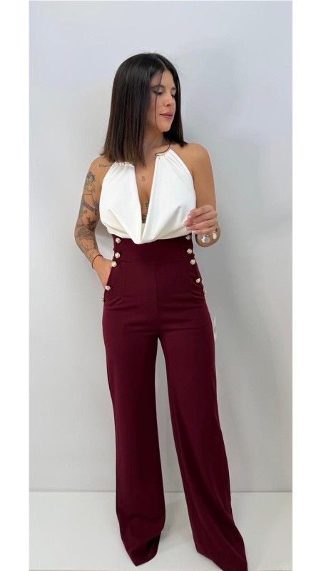 PANTALON ESTRELLA BURDEOS