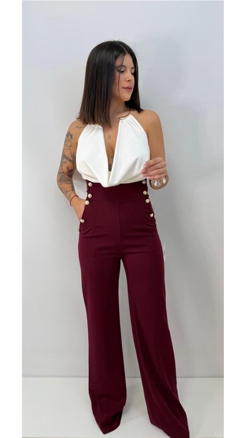 PANTALON ESTRELLA BURDEOS