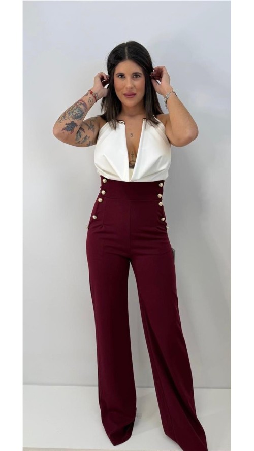 PANTALON ESTRELLA BURDEOS