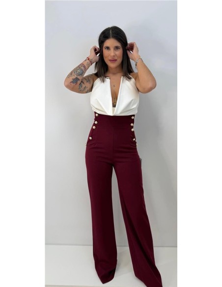 PANTALON ESTRELLA BURDEOS
