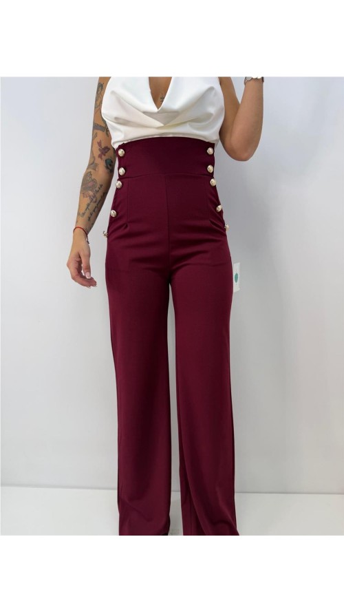 PANTALON ESTRELLA BURDEOS