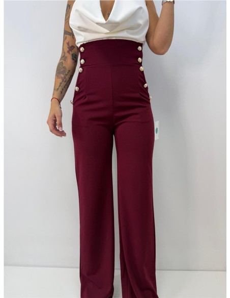 PANTALON ESTRELLA BURDEOS