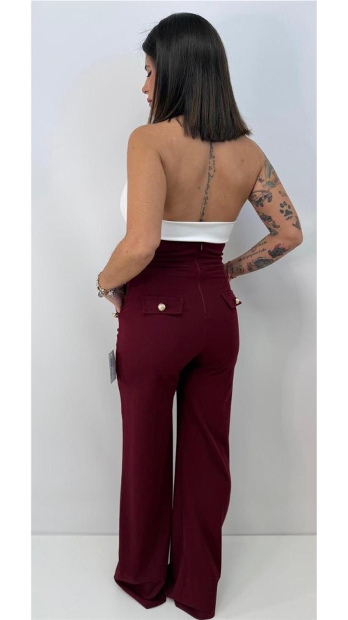 PANTALON ESTRELLA BURDEOS