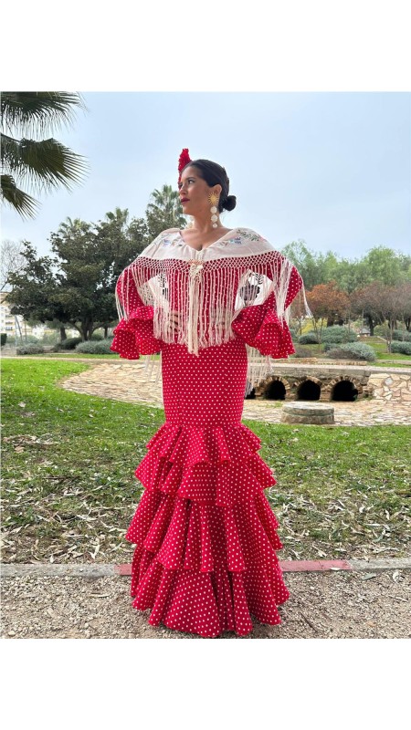 TRAJE DE FLAMENCA JEREZ ROJO 2