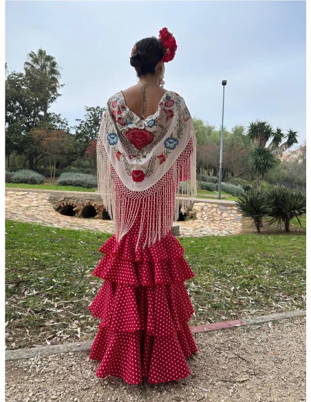 TRAJE DE FLAMENCA JEREZ ROJO