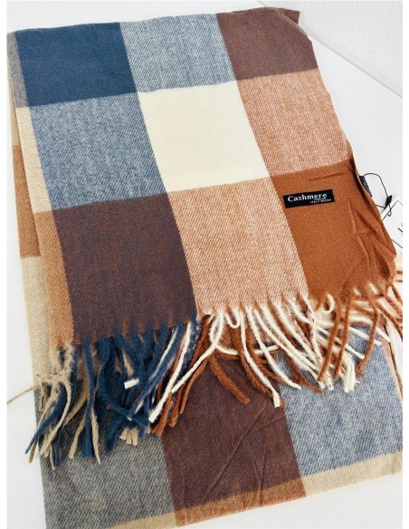 PAÑOLETA CUADROS MARRON