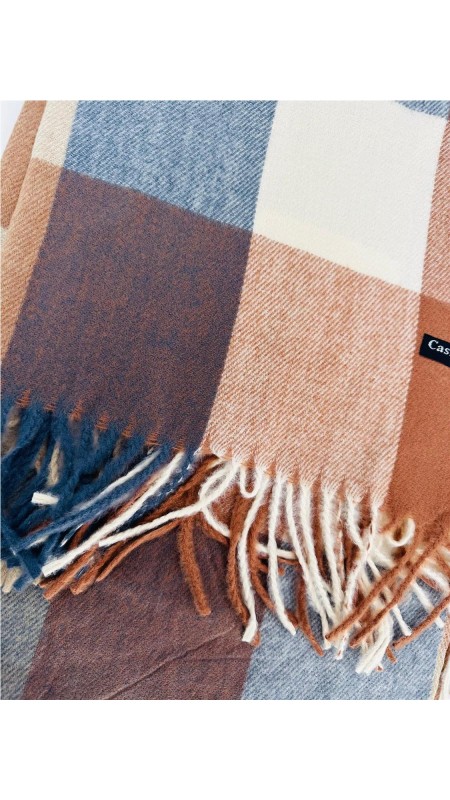 PAÑOLETA CUADROS MARRON 2