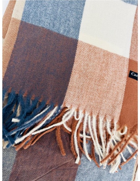 PAÑOLETA CUADROS MARRON