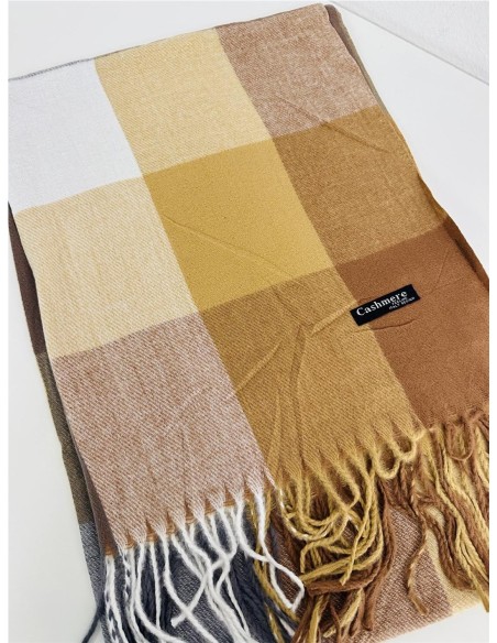 PAÑOLETA CUADROS CAMEL