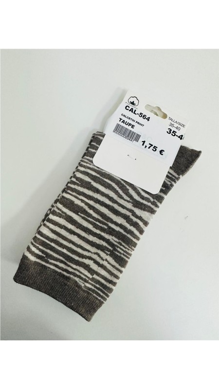 CALCETIN PRINT TAUPE
