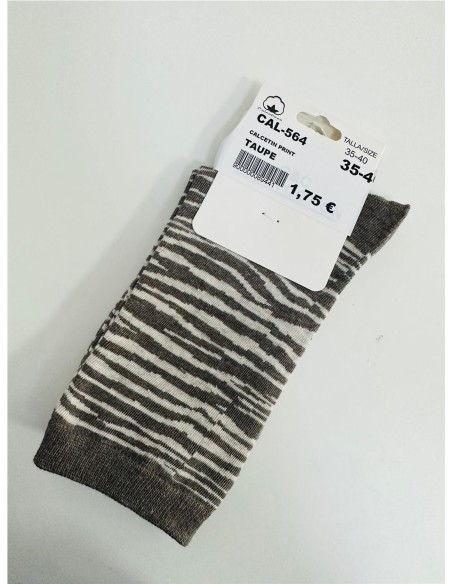 CALCETIN PRINT TAUPE