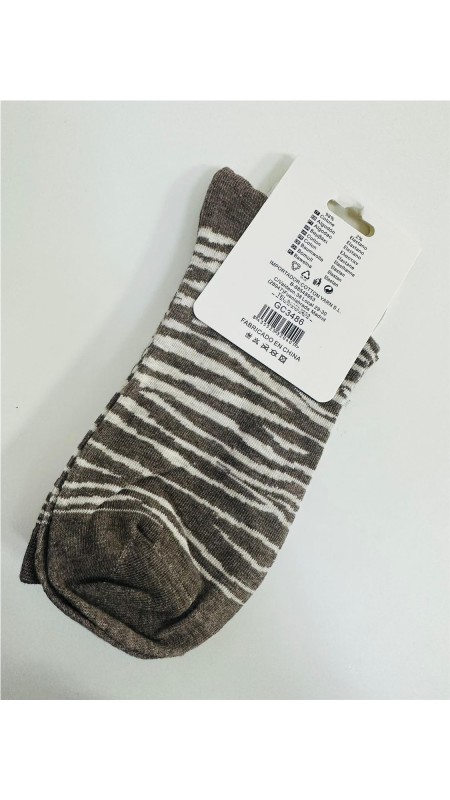 CALCETIN PRINT TAUPE 2