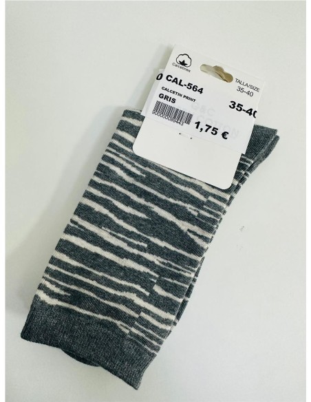 CALCETIN PRINT GRIS