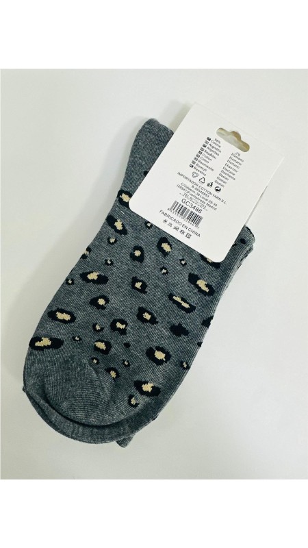 CALCETIN PRINT GRIS OSCURO 2