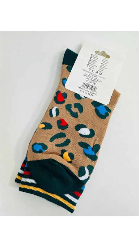 CALCETIN PRINT COLORIDO VERDE 2