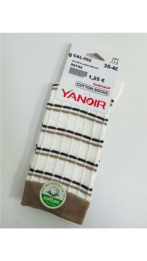 CALCETIN LARGO DIBUJOS RAYAS