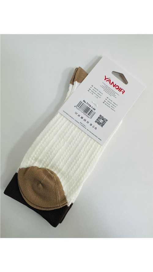 CALCETIN LARGO DIBUJOS BLANCO