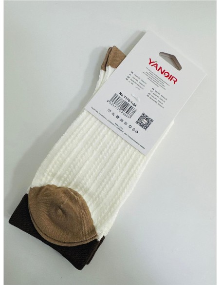 CALCETIN LARGO DIBUJOS BLANCO