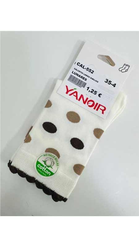 CALCETIN LARGO DIBUJOS LUNARES