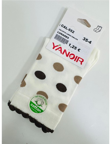 CALCETIN LARGO DIBUJOS LUNARES