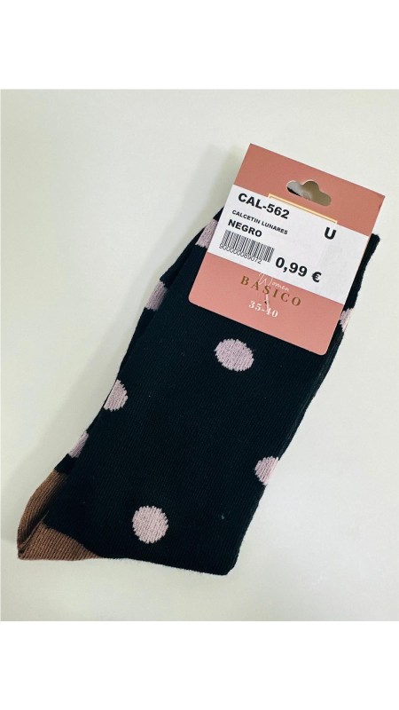 CALCETIN LUNARES NEGRO