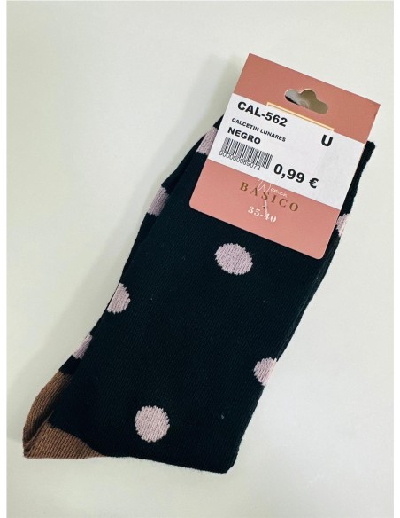CALCETIN LUNARES NEGRO