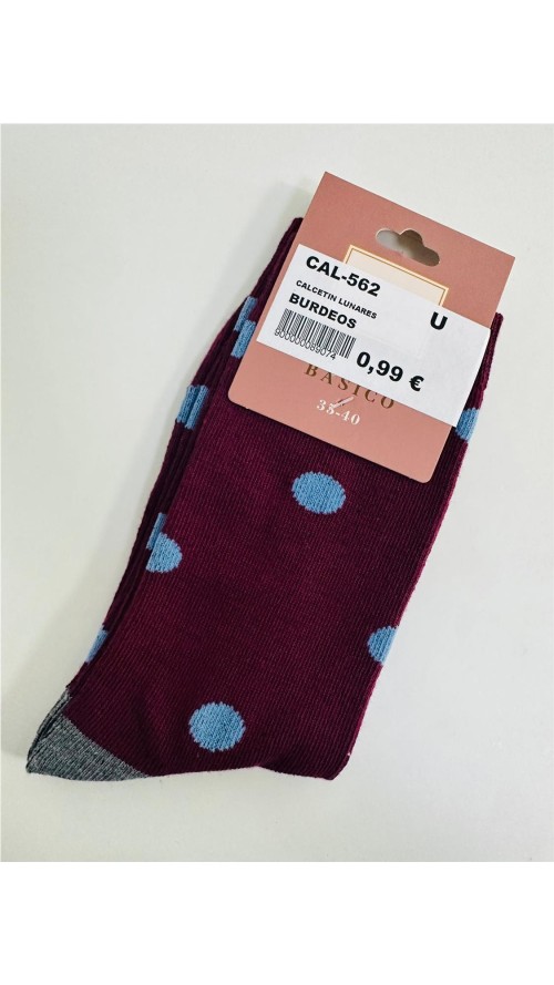 CALCETIN LUNARES BURDEOS
