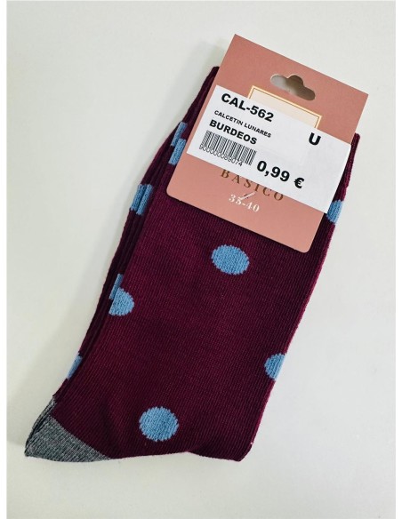 CALCETIN LUNARES BURDEOS