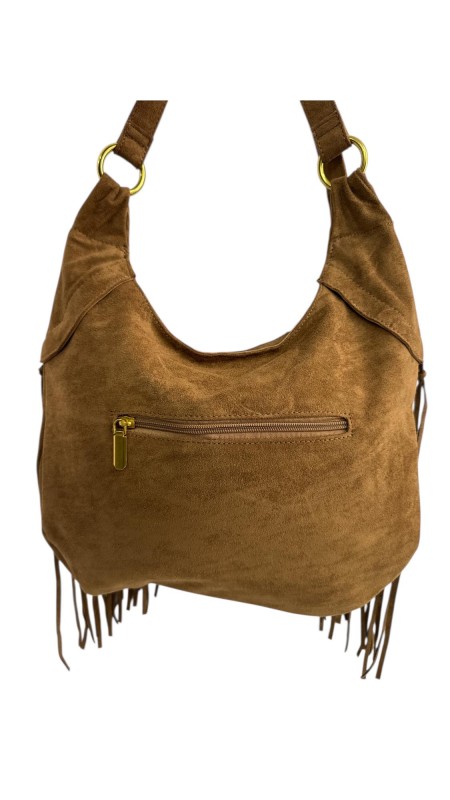 BOLSO SERRAJE FLECOS CAMEL 2