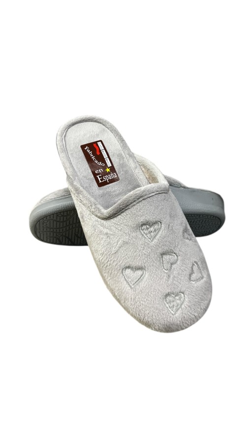 ZAPATILLA MULTI CORAZON GRIS