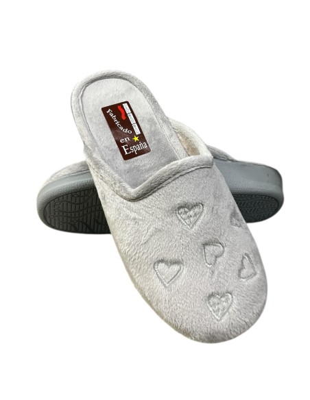 ZAPATILLA MULTI CORAZON GRIS
