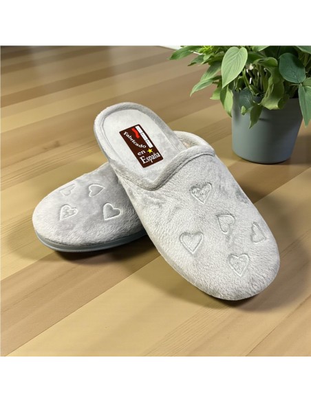 ZAPATILLA MULTI CORAZON GRIS