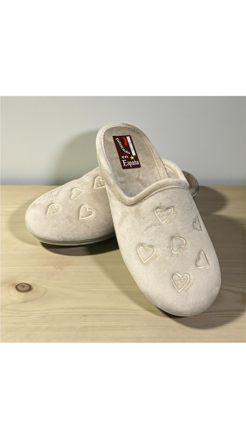 ZAPATILLA MULTI CORAZON TAUPE