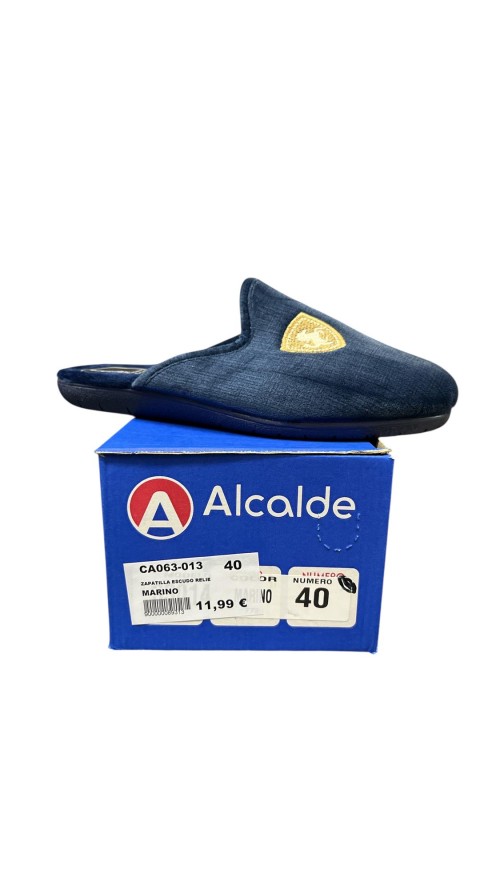 ZAPATILLA ESCUDO RELIEVE MARINO