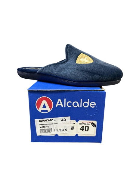 ZAPATILLA ESCUDO RELIEVE MARINO