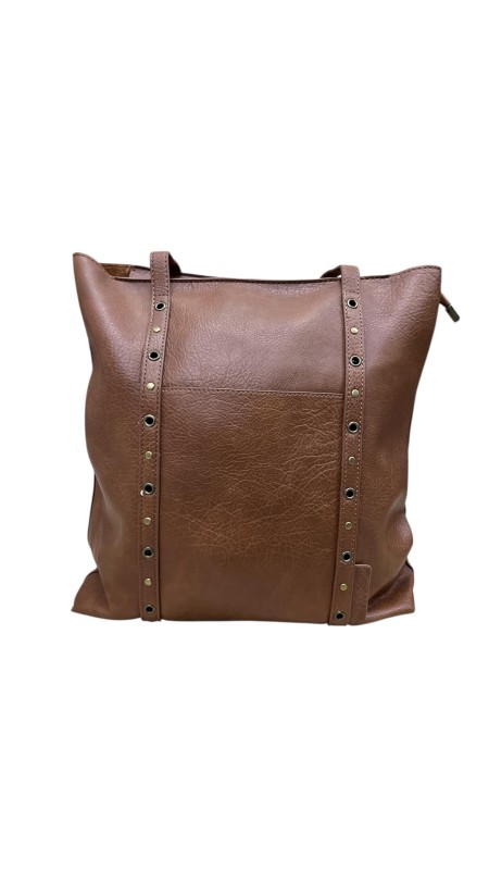 BOLSO TACHAS LATERTALES MARRON