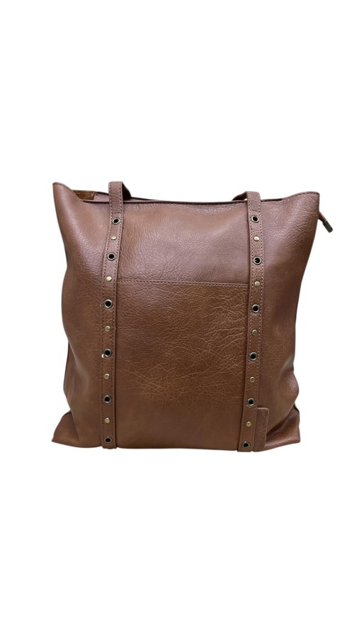 BOLSO TACHAS LATERTALES MARRON