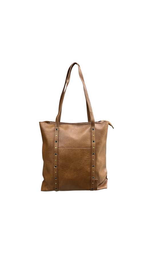 BOLSO TACHAS LATERTALES MARRON