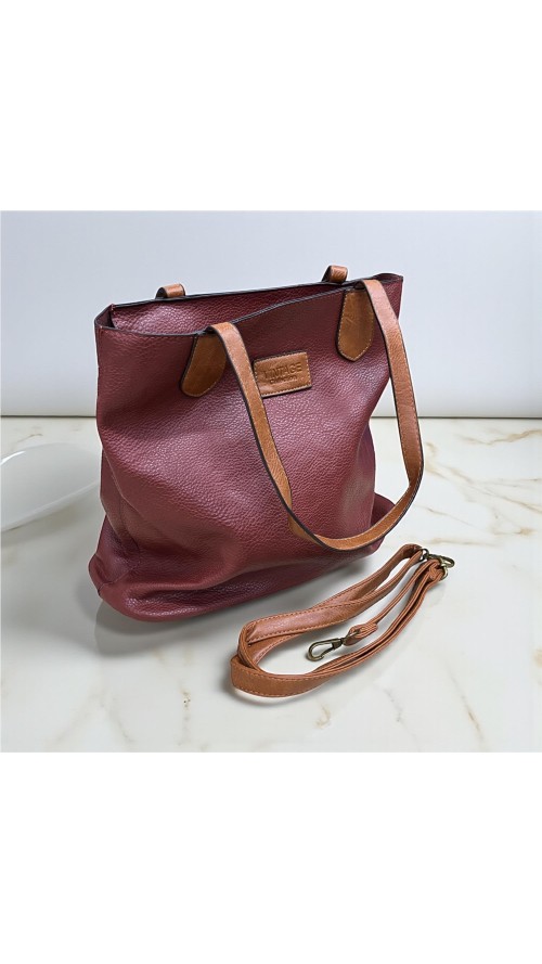 BOLSO GRANDE NAPA BURDEOS