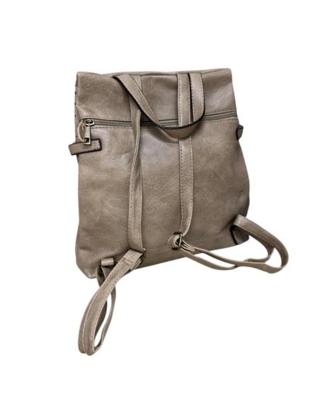 BOLSO NAPA SOLAPA TACHAS BEIG