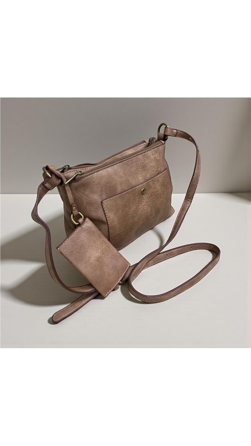 BOLSO PEQUEÑO SOLAPA TAUPE