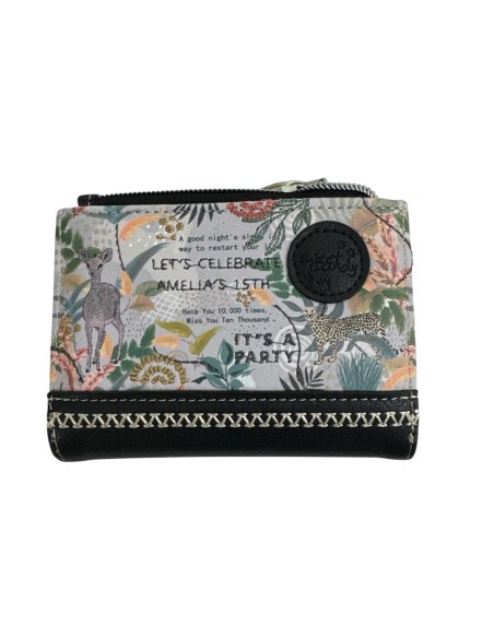 CARTERA SWEET CANDY SAFARI NEGRO