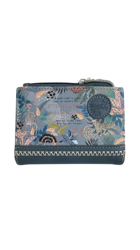 CARTERA SWEET CANDY SAFARI AZUL