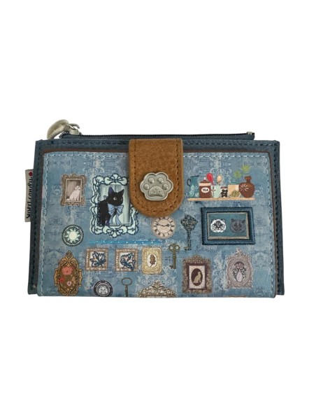 CARTERA SWEET CANDY GATO AZUL
