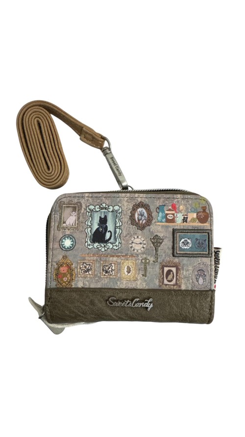 CARTERA SWEET CANDY GATO VERDE